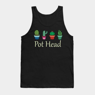 Funny Pot Head Gardener Succulent Tank Top